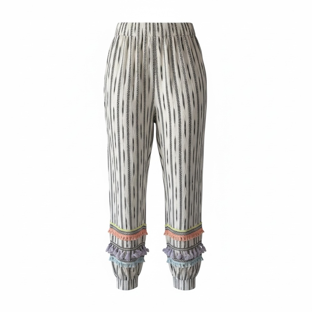 Alice + Olivia Patterned Ruffle Hem pants
